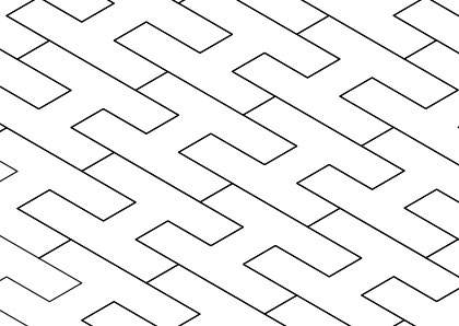 Computer made pattern for letter 'H' 